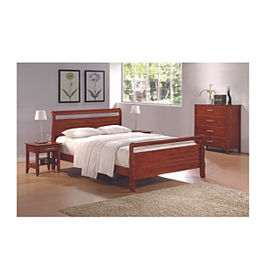Lit Adulte STELAR Avec Sommier - Oak