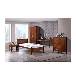 Commode STELAR 90x45x104cm Avec 4 Tiroirs - Marron