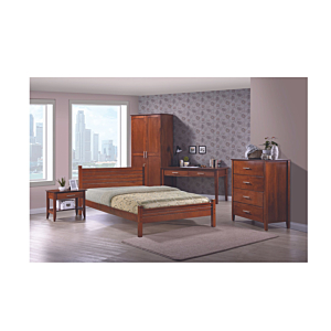Lit LALA 160x200cm Avec Sommier Et Bois Massif - Oak
