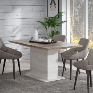 Table À Manger Duro - Chêne / Beige