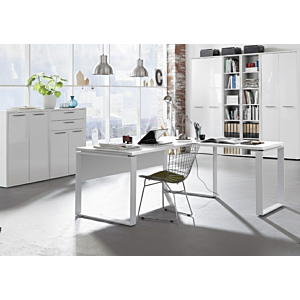 Bureau De Direction Disegno Retour Et Voile De Fond - Blanc