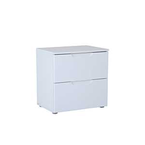 Chevet SIENNA 2 tiroirs - Blanc Tables de chevets rangements