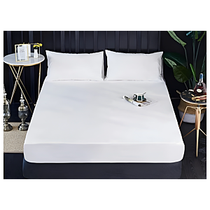 Protège Matelas Bouclette Imperméable 200X200Cm - Blanc