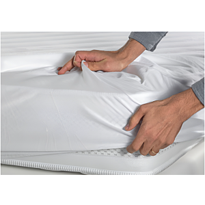 Protège Matelas Bouclette Imperméable 200X200Cm - Blanc Textile blanc
