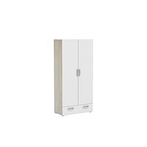 Armoire NANO 2 Portes + 1 Tiroir - Blanc Soldes été vague 2