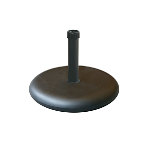 Base Parasol 25kg Ronde En Polycrète - Noir Promotions