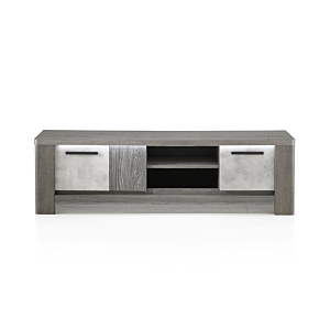 Meuble TV BOLZANO Avec LED Chêne Béton