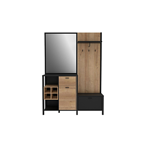 Meuble D'entrée HIGH ROCK - Chêne / Gris Foncé Soldes été vague 2