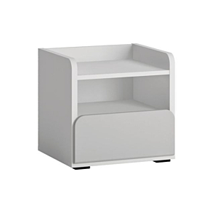 Table De Chevet FLEXI - Blanc / Gris Clair Chambre enfant