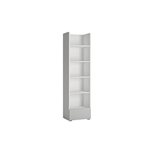Bibliothèque FLEXI Avec 5 Niches - Blanc / Gris Clair Chambre enfant