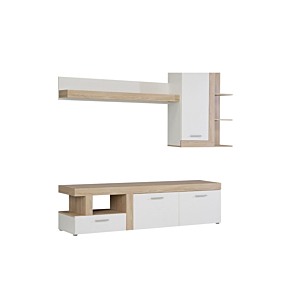 Unité Murale JULEDA - Sonoma / Blanc Soldes été vague 2