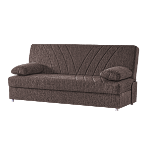 Canapé-Lit New Fiji + Coffre Et 2 Coussins - Marron