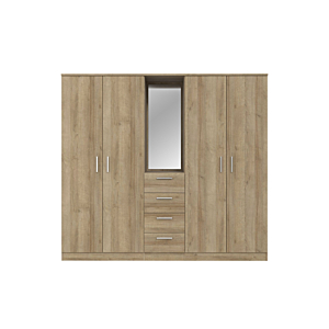 Armoire PANAMA Avec 4 Portes + 4 Tiroirs Et 1 Miroir