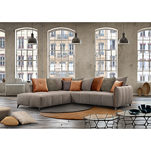 Canapé D'angle MARELLO Méridienne Gauche - Marron