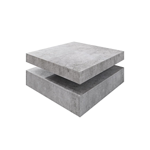 Table Basse Rotative TRAPP - Béton / Gris clair