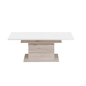 Table Basse TRAPP - Blanc/Chêne Soldes été