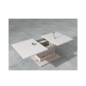 Table Basse TRAPP - Blanc/Chêne 