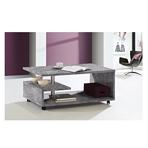 Table Basse BAILEY - Béton/Gris clair