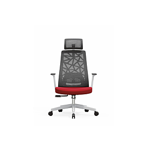 Fauteuil Président Beirut - Gris / Rouge
