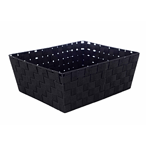 Panière Dressing Tressée 31,5x39x15cm - Noir Paniers et corbeilles