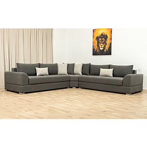 SALON NEW MOGADOR Avec FAUTEUIL DE COIN - Gris Foncé