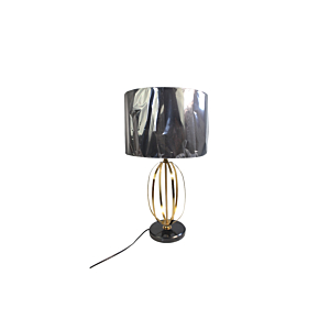 Lampe De Table En Métal 33x59cm - Noir / Doré Lampe de table