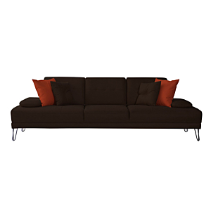 Salon New BASS 2 Canapés + 1 Fauteuil - Marron / Camel