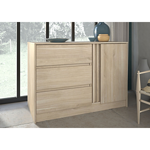 Commode ESCALE 3 Tiroirs - Chêne