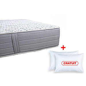 Matelas KINEDORSAL MEDICA SLEEP - Gris/Blanc + Oreillers Gratuits