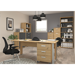 Bibliothèque START UP 6 Niches - Chêne