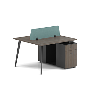 Bureau WORKSTATION RESPECT 2 Places - Marron / Gris