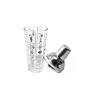 SHAKER À COCKTAIL EN VERRE 45cl - Argenté