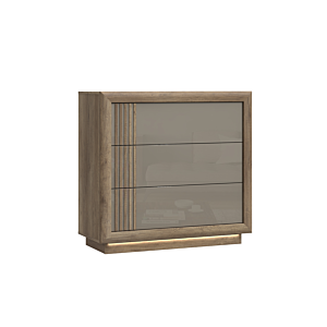 Commode SAVONA - Beige / Gris Déstockage