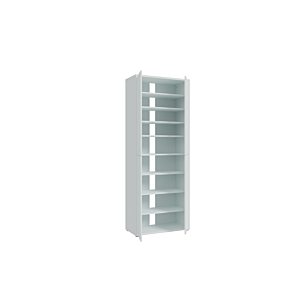Armoire Alice Springs Avec 4 Portes - Gris Clair