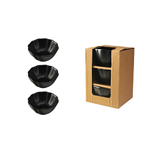 Set Apéritif En Porcelaine 3 Pièces - Noir