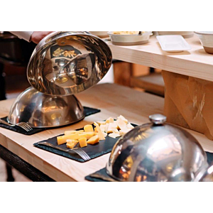 Cloche Avec Assiette - Argenté
