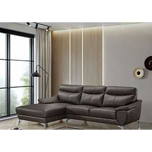 Canapé D'angle Gauche HENRY - Chocolat