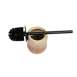 BROSSE WC PORCELAINE - Rouge / Beige