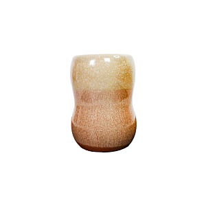 GOBELET EN PORCELAINE - Rouge / Beige Salle de Bain