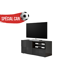 Meuble Tv Dama - Gris Foncé Brillant