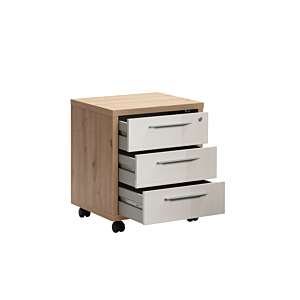 CAISSON DISEGNO ART 3 Tiroirs -Blanc crème / Beige