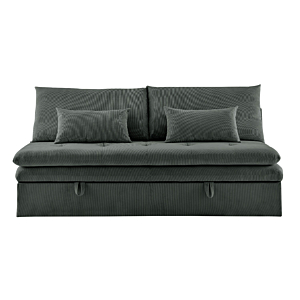 Canapé RIVA Avec Fonction Lit Et Rangement - Gris Foncé