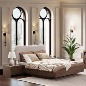 Lit Malaga Avec Planche Sommier - Marron