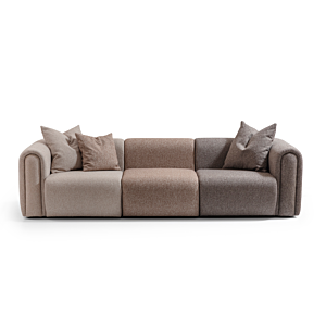 CANAPE MODULABLE RIVIERA - Beige / Marron