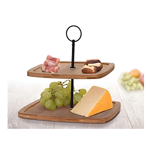 Présentoir gâteaux 2 étages - Beige
