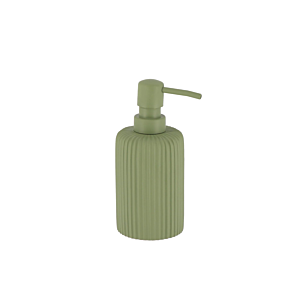 DISTRIBUTEUR à SAVON en resiné Striée 230ml - Kaki Gobelets et distributeurs de savon