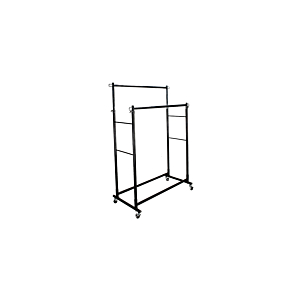 Chariot À Cintres Double Rail PACHECO - Noir / Chromé Accessoires-rangements