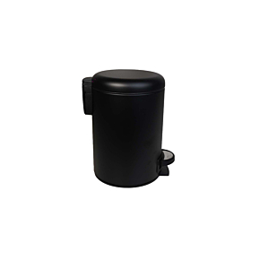 Poubelle 3L À Fermeture Souple - Noir Mat Décorations