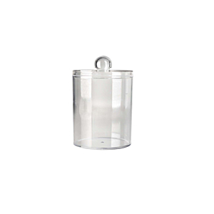 Boite À Cotons 10,5cm - Gris Salle de Bain