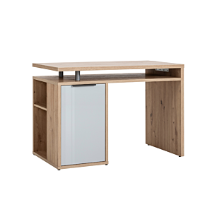 BUREAU VELATA 3 Niche + 1 PORTE - Chêne / Gris Bureau Junior